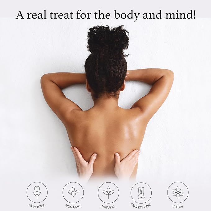 LOVE PLAY Massage Oil Candle for Home SPA - Vegan Moisturizing Body Oil Candle for Pure Relaxation - Hydrating Skin Care Massage Oils with Essential Oils (6.76oz) (Relaxing)