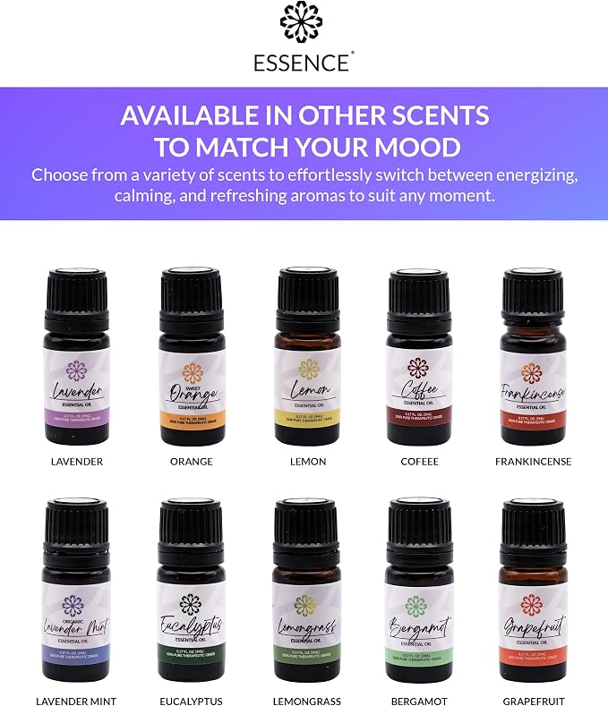 Essence Lavender Mint Essential Oil, 5 ml | Aromatherapy Oil for Diffusers & Personal Use | Natural Fragrance for Relaxation, Clarity & Wellness | Made in USA | Floral & Refreshing Scent