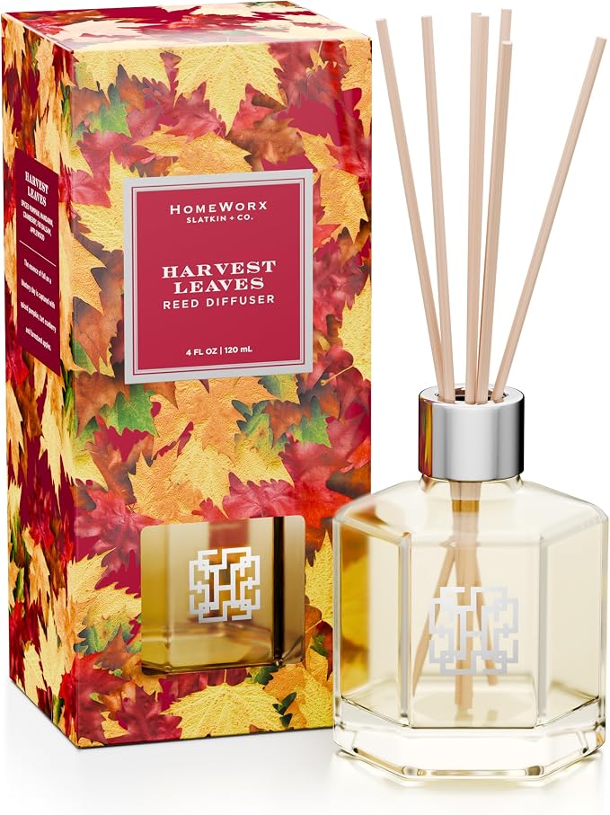 HomeWorx by SLATKIN + CO. Harvest Leaves Reed Stick Diffuser