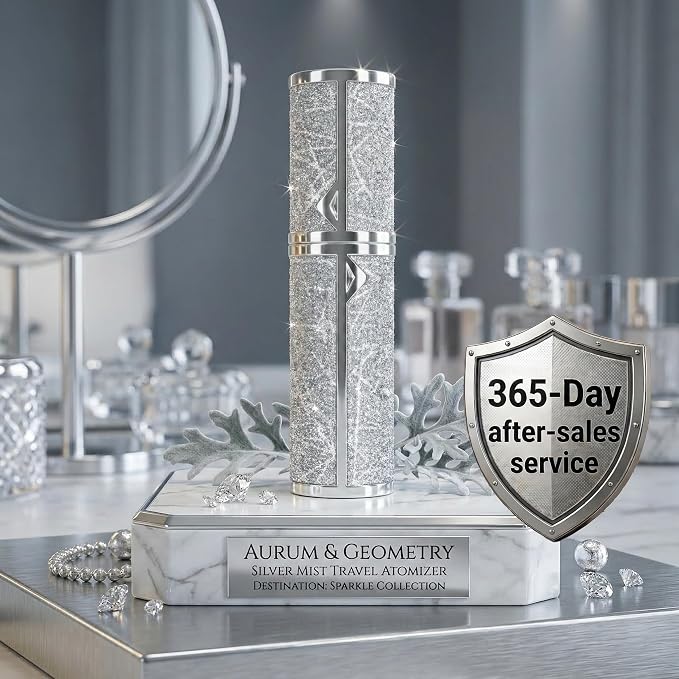 Luxury Travel Perfume Bottle Refillable 5ML, Leak-Proof Perfume Atomizer with Bottom Fill, Portable Mini Travel Size Cologne Sprayer for Men & Women, TSA Approved Empty Spray Bottles for Fragrance