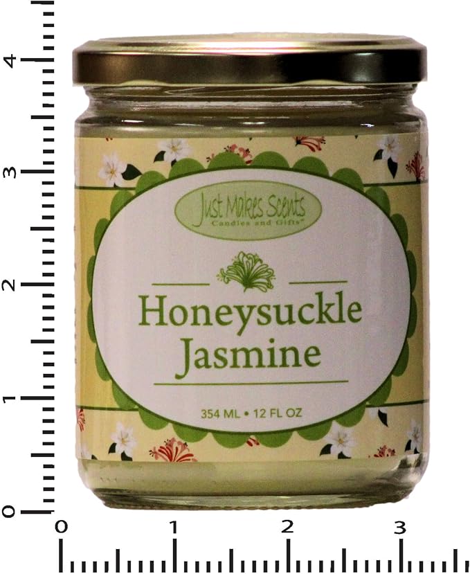 Honeysuckle Jasmine | Spring and Summer Floral Fragrance | Hand Poured in the USA by Just Makes Scents (12 oz)