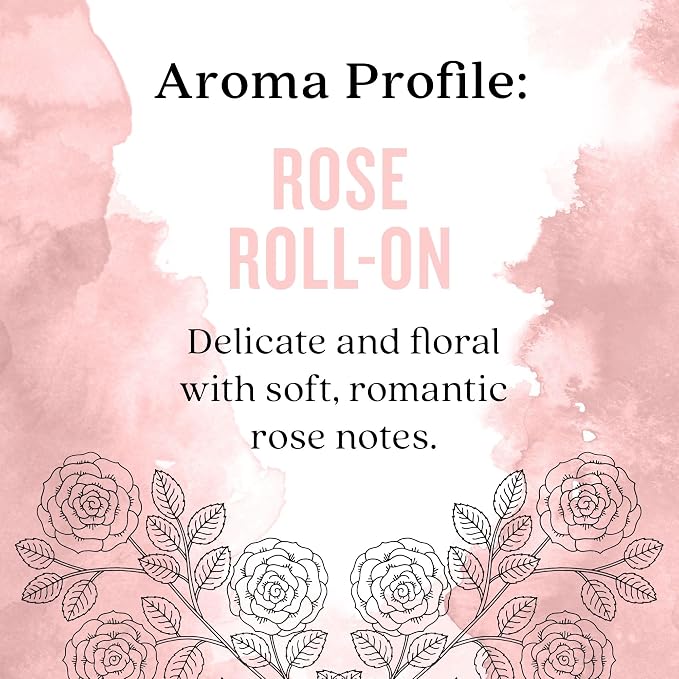 Aura Cacia Rose Roll-On Essential Oil Blend, Pure Rosa Damascena in Apricot Carrier Oil and Vitamin E, Natural Perfume, On-the-Go Aromatherapy | 0.31 Fl Oz (Pack of 1)