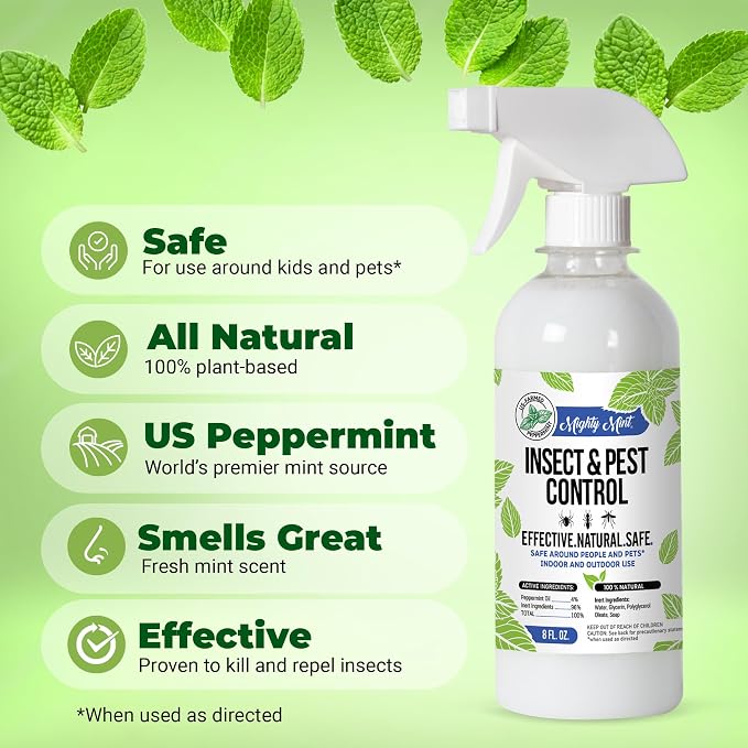 8oz Insect and Pest Control Peppermint Oil - Natural Spray for Spiders, Ants, and More (2)