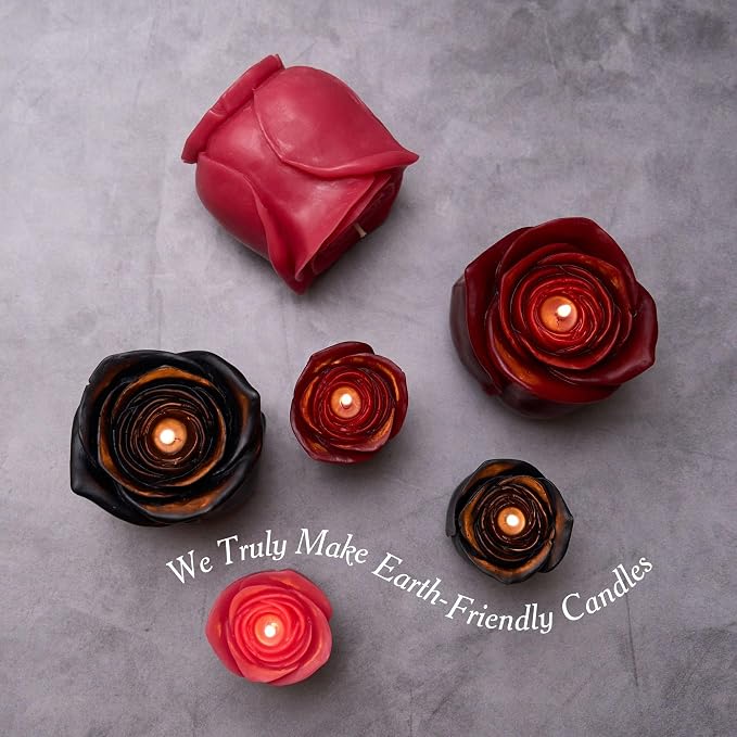 Beeswax Rose Candles (Pink, Petit)