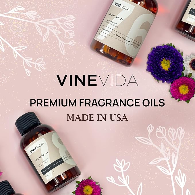 VINEVIDA 32oz Natural Fragrance Oil for Candle & Soap Making - Made in USA Scents