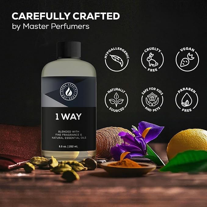 Aroma Country 1 Way Diffuser Oil - Luxury Hotel Santal Fragrance Oil for Diffuser Refill, Sandalwood Home Aroma Diffusers & Room Spray - My Way Premium Aromatherapy Oils & Home Scent (4 Fl Oz)