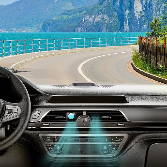 JUSTTOP Ocean Scent Car Air Freshener Clip,Provides Long Lasting Fragrance Holding for Over 120 Days,4 Vent Clips,4ml Each,Car Accessories for Men or Women(Ocean)