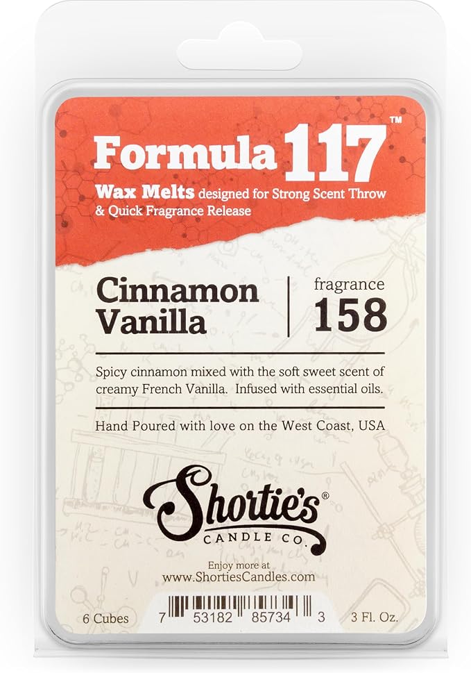 Shortie's Candle Company Vanilla Premium Wax Melts Variety 3 Pack - 9 Oz., Strong & Long Lasting, Non-Toxic - Made with Essential & Natural Oils - Formula 117