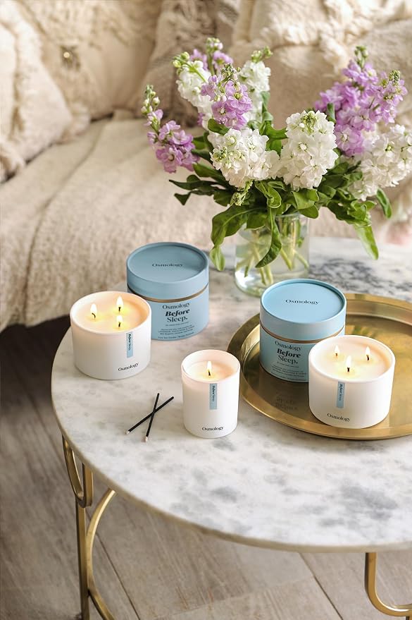 Before Sleep Aromatherapy Candle – Lavender, Eucalyptus & Cedar Scented Candle, Plant-Based Wax, 15.8 oz, 60 Hour Burn Time, Relaxation & Bedtime Candle