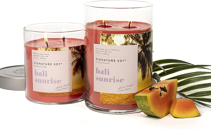 Signature Soy Lidded Bali Sunrise Scented Candle, Extra Large Jar
