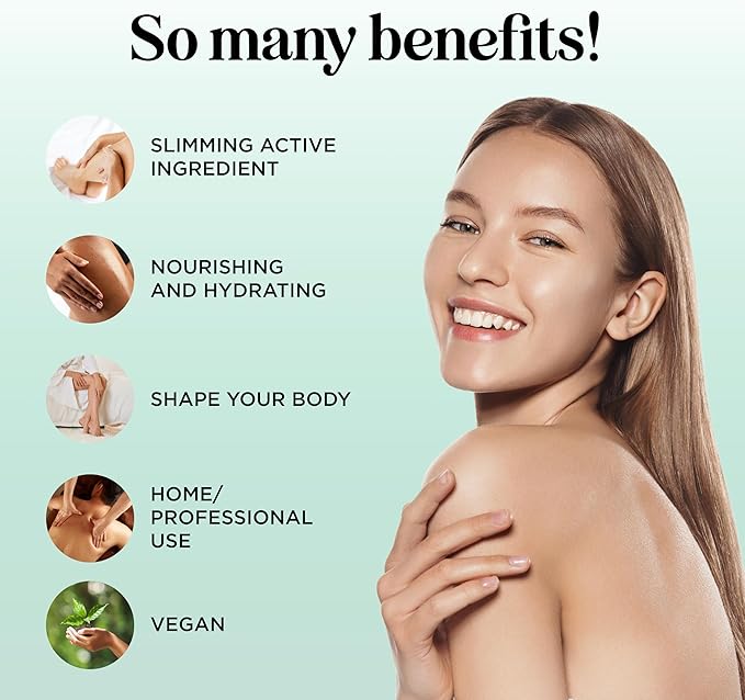 Smoothing Anti Cellulite Massage Oil - Slimming Cellulite Oil with Clinically Studied ShapePerfection for Enhanced Microcirculation and Body Contouring - Vegan Non GMO & Gluten Free (8 Fl Oz)