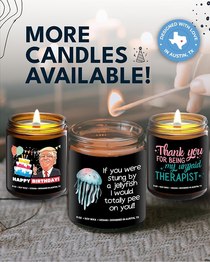 Funny Friendship Candle, If You were Stung by a Jellyfish, Funny Gifts for Friends Adult Humor, Best Friends Gifts for Friend Women Unique, Birthday, Christmas, Gift-Ready