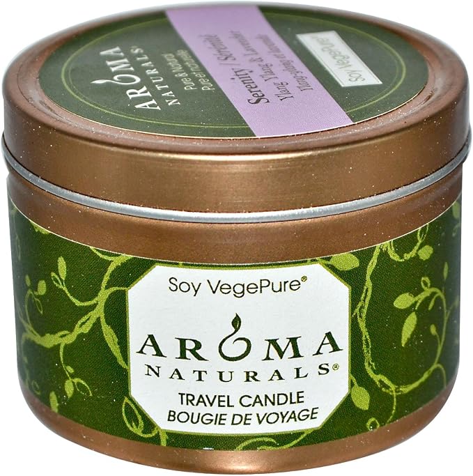 Aroma Naturals Travel Tins Candle Serenity Purple, 1 Container