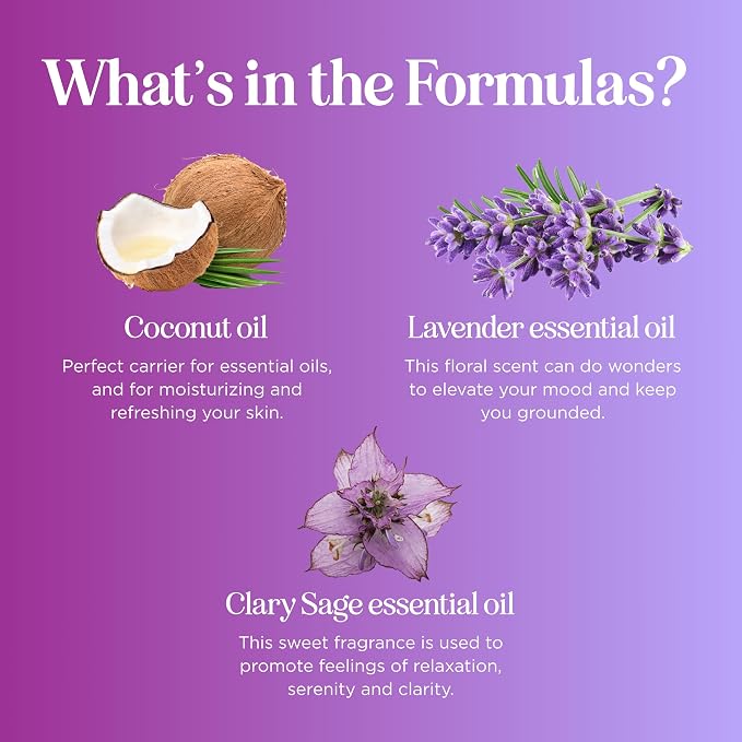 Roll on Essential Oils for Sleep - Aromatherapy Essential Oils Sets Variety Pack with Lavender Relax and Dream Sleep Essential Oil Roll Ons - Fun & Cute Wellness Gift for Young Women Teens & Girls