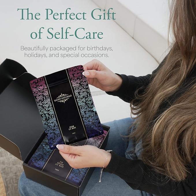 Spa Gift Set for Women – The Mini Spa Retreat | Bath Bombs, Sugar Scrub, Candle, 24K Gold Eye Masks & Steam Eye Mask | Self Care & Relaxation Gift Box for Stress Relief at Home