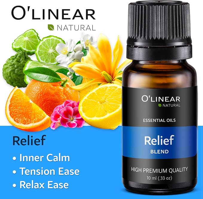 O'linear Essential Oils 6 Blends Set - Perfect for Humidifiers and Diffusers, Aromatherapy Diffuser Oils Scents, Essential Oil Kit for Home Use, Essential Oil Pack with Various Scents