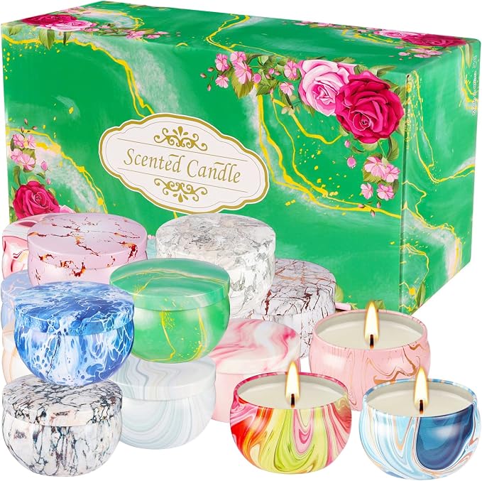 16 Packs Fragrance / Aromatherapy Candle Gift Set For Mom | Woman , 2.5oz, For Home Scented Bath Yoga, Natural Soy Wax, Mothers Day, Birthday, Valentine's Day