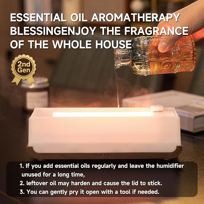 TMEHM Sound Reactive Flame Air Diffuser Humidifier,7 Colors Aromatherapy Essential Oil Diffuser,Ultrasonic Aroma Humidifier with Timer for Home,Bedroom,Office,Yoga