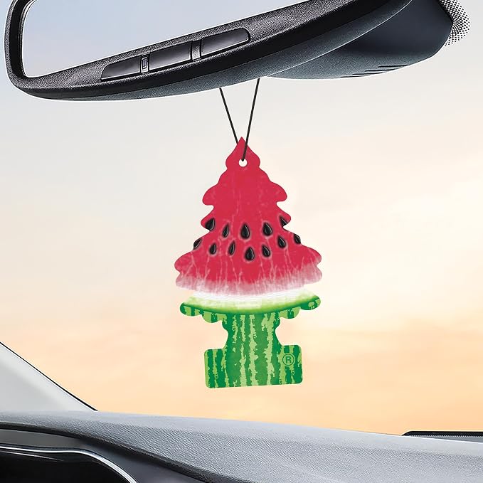 LITTLE TREES Car Air Freshener | Hanging Tree Provides Long Lasting Scent for Auto and Home | 24 Air Fresheners |Watermelon