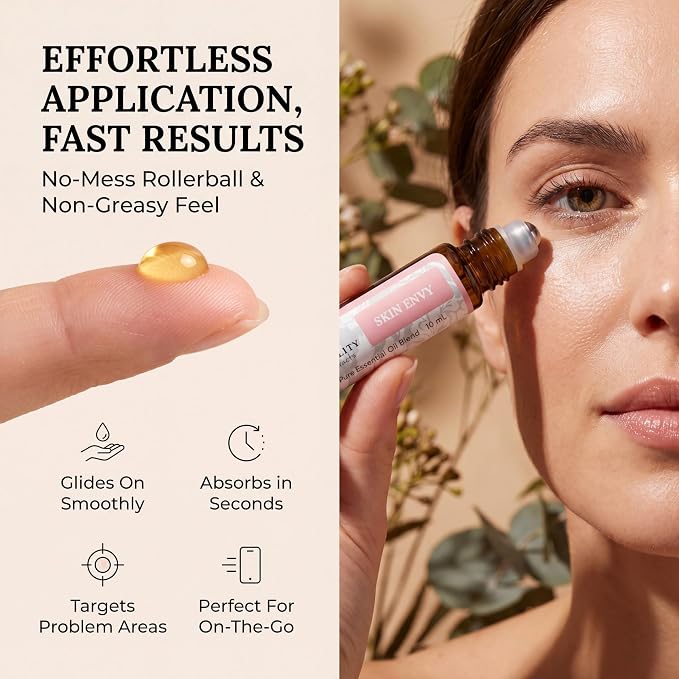 Vitality Extracts Skin Envy - Face Moisturizer Serum, Coconut Oil, Collagen, Vitamin E, Vegan, Frankincense Essential Care, Sandalwood Soothing, Clarifying, Skin Health