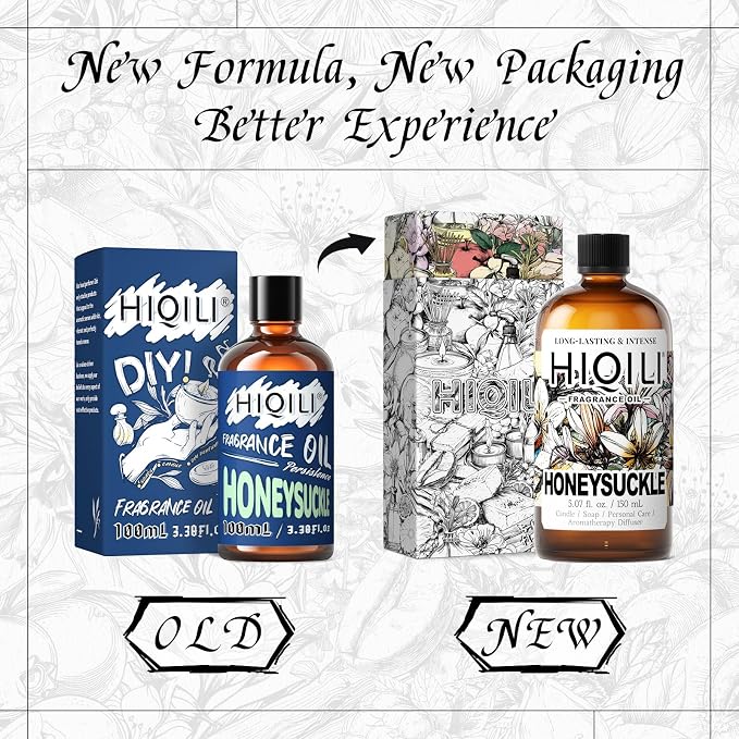 HIQILI Honeysuckle Fragrance Oil丨1 Fl Oz / 30 ML | for Home Diffuser, Prefect for Candle & Soap Making, Relaxation, Beautiful Gifts