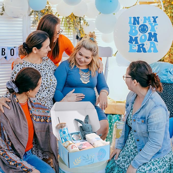New Mom Care Package After Baby, New Mom Gifts & Baby Boy Gifts Essentials, After Birth Postpartum Gift for Expecting Moms, First Time Mothers Day Birthday Gift for Boy Mom