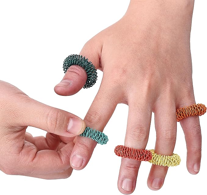 Mr. Pen- Spiky Sensory Rings, 10 Pack, Colorful | Stress Relief Fidget Sensory Toys, Fidget Ring for Anxiety, Massager, Individuals with BFRB, ADHD and Attention Disorder