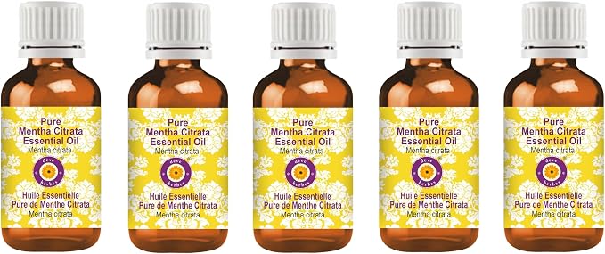 dève herbes Pure Mentha Citrata Essential Oil (Mentha citrata) Steam Distilled (Pack of Five) 100ml X 5 (16.9 oz)