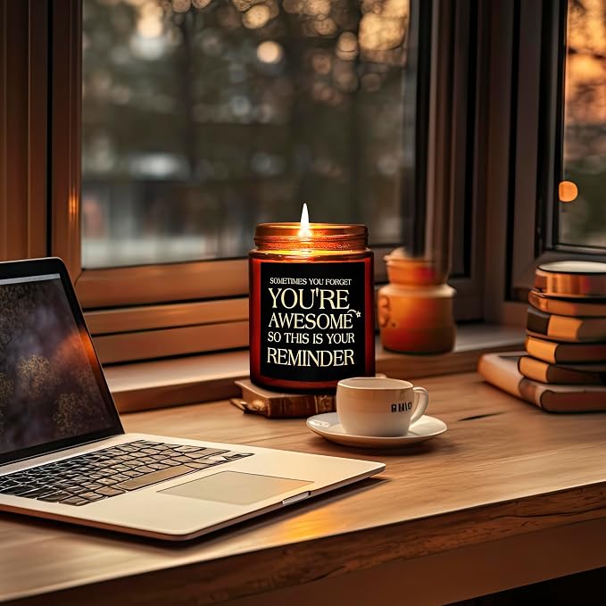 You're The Best Candle - Gifts for Men Dad Husband Boyfriend - Birthday Gifts for Women Sister Daughter Mom - Thank You Candle for Friends Coworker - Natural Soy Wax Scented Candle for Home