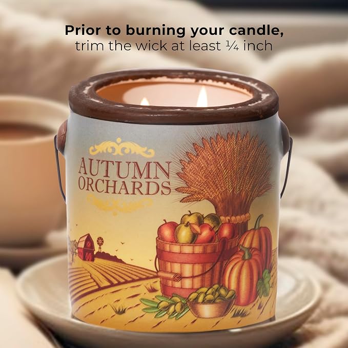 A CHEERFUL GIVER 95hr 20oz Scented Candle - Autumn Orchards - Multi-Wick Glass Candle - Gifts For Men and Women