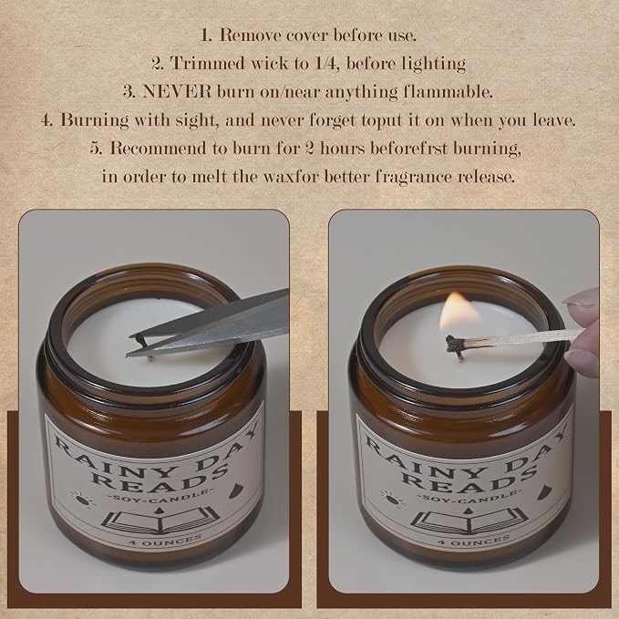 Book Lover Candle,Book Lovers Gift Ideas, Candle for Women, Reading Gifts, Birthday Gifts, Holiday, Scented Candles for Men, Women, Librarian
