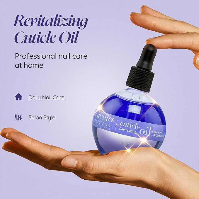 Cuccio Naturale Lavender & Chamomile Revitalizing Cuticle Oil, Lightweight Fast-Absorbing Hydrating Nail & Cuticle Conditioner, Cold-Pressed Oils + Vitamin E, 2.30 Fl Oz