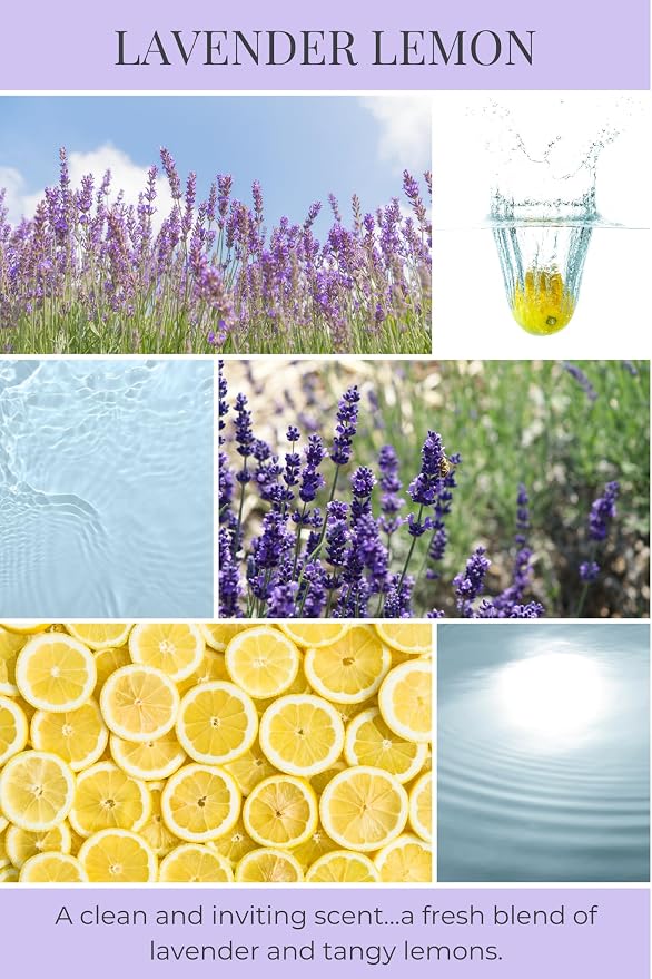 ECO CANDLE CO. Recycled Candle, Lavender Lemon, 26 oz. - Scents of Lavender & Lemons - 100% Soy Wax, No Lead, Kraft Paper Label & Lid, Hand Poured, Phthalate Free, Made from Midwest Grown Soybeans