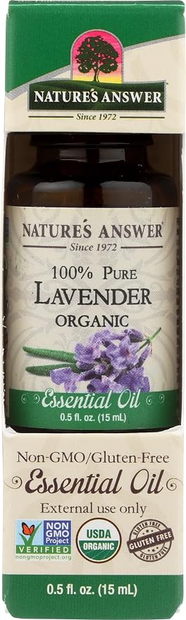 Natures Answer, Essential Oil Lavender Organic, 0.5 Ounce