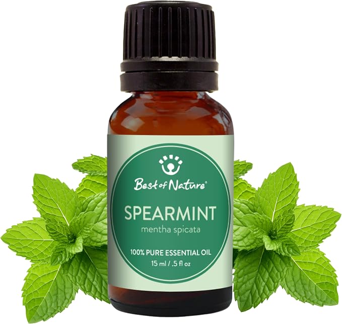 Best of Nature 100% Pure, Undiluted, Natural Aromatherapy Essential Oils for Diffuser, DIY Skincare and Topical Use (Spearmint)
