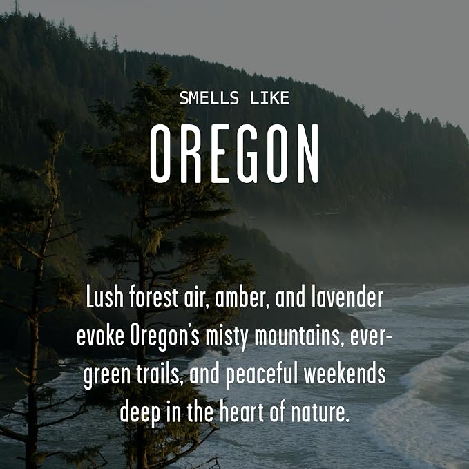 Oregon Gifts, Oregon Decor for Home - 'There's No Place Like Oregon Candle, w/Lush Forests & Fresh Air I Oregon Souvenirs I Oregon State Gifts I 9oz Jar, 50Hr Burn, USA Made