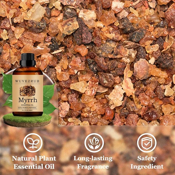 Myrrh Essential Oils 120ML, Pure Myrrh Essential Oil for Aromatherapy Diffuser - 4 Fl Oz