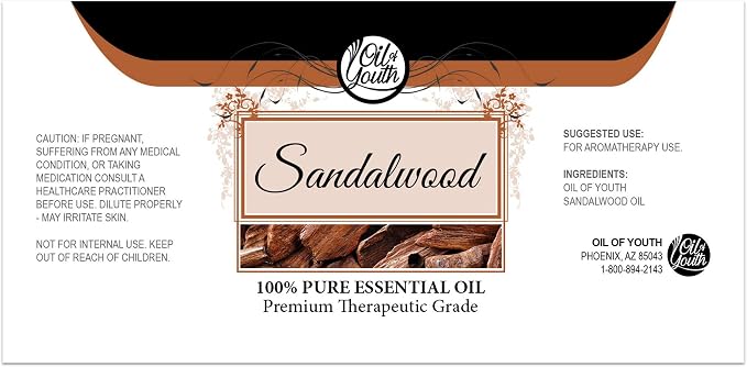 Oil of Youth Sandalwood Essential Oil (8 Fluid Ounces)
