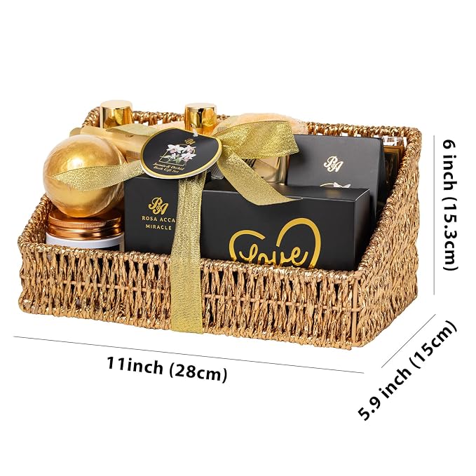 Gifts for Women, 32 Pcs Orchid Spa Basket Gift Set for Women, Self-Care Relaxation Kit, Hydrating Face Skin Care Gift Set, Bath & Body Care Set, Birthday, Christmas, Anniversary, Mother's Day, Wife
