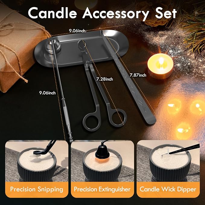 Bolu Fly Candle Sand with Wicks, Refillable Pearled Wax Beads Making Kit with 4-in-1 Candle Accessories Set, 3-Color Unscented for Relaxation, Yoga, Meditation (42oz, White, Blue, Purple)