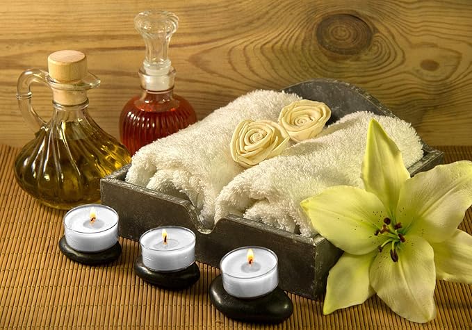 HYOOLA Scented Tealight Candles - Clear Cup - White Tealight Candles Scented - 6 Hour Burn Time - 15 Pack - European Made