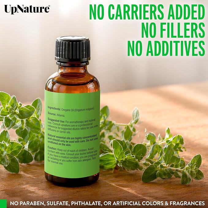 UpNature Oregano Oil - 100% Pure Oregano Essential Oil 2oz