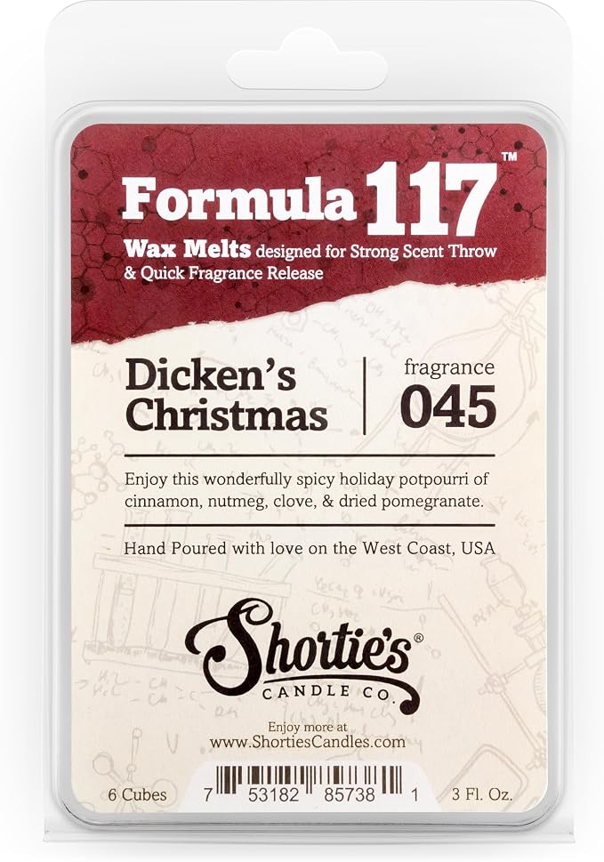 Shortie's Candle Company Christmas Premium Wax Melts Variety 3 Pack - 9 Oz., Strong & Long Lasting, Non-Toxic - Made with Essential & Natural Oils - Formula 117