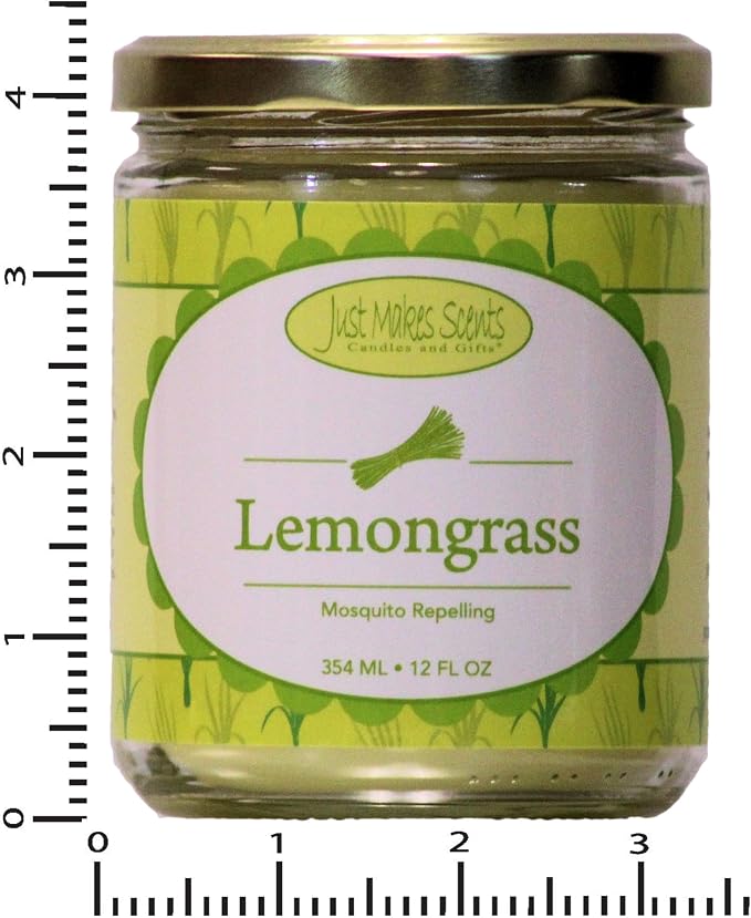 Lemongrass Scented Blended Soy Candle by Just Makes Scents (12 oz)