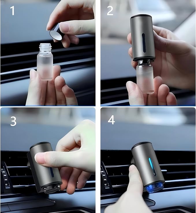Car Air Freshener Refills – Set of 6 (10 ml each), Universal Fit for Air Vent Smart Car Fresheners (Vanilla)