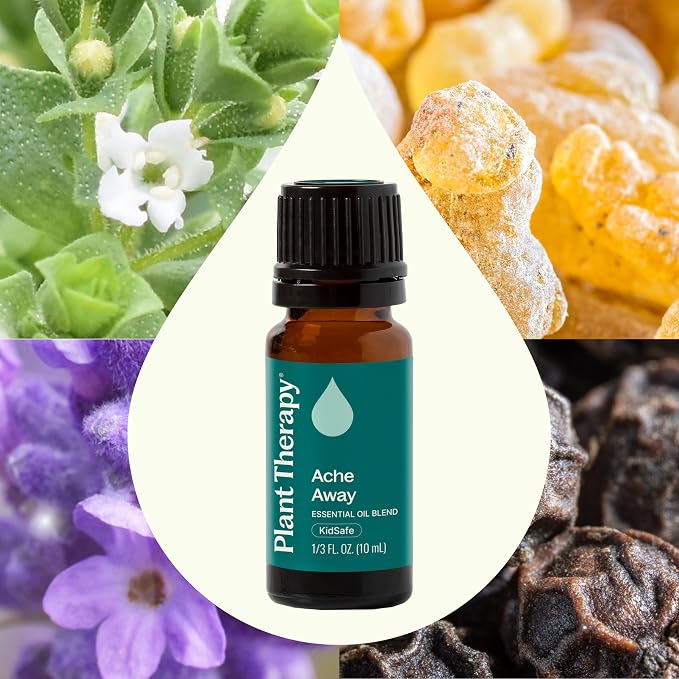 Plant Therapy Ache Away Essential Oil Blend 10 mL (1/3 oz) 100% Pure, Undiluted, Natural Aromatherapy