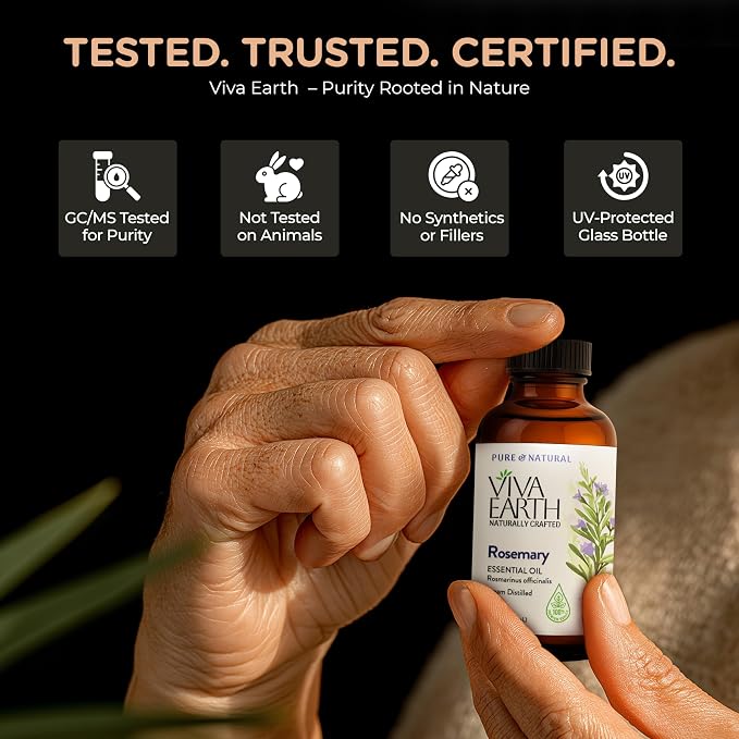 Rosemary Oil – 100% Pure and Natural Steam-Distilled Herbaceous Aroma for Diffusers, Hair and Scalp Blends, DIY Beauty, Soap, Candle Making, and Laundry Dryer Balls – with Glass Dropper, 4 oz