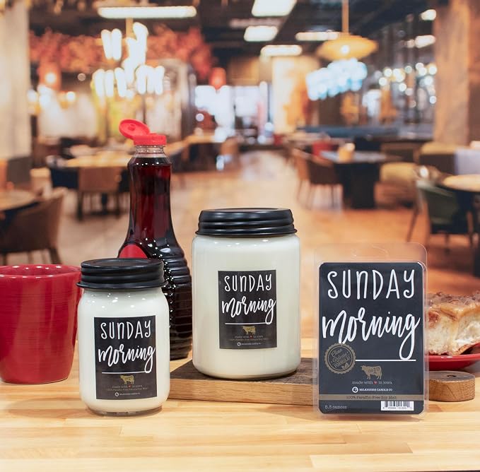 Milkhouse Candle Company Sunday Morning Soy Wax Melts - Buttery French Bread | Maple Syrup | Almond Milk Scented - 5.5 oz, Hand-Poured, Made in the USA