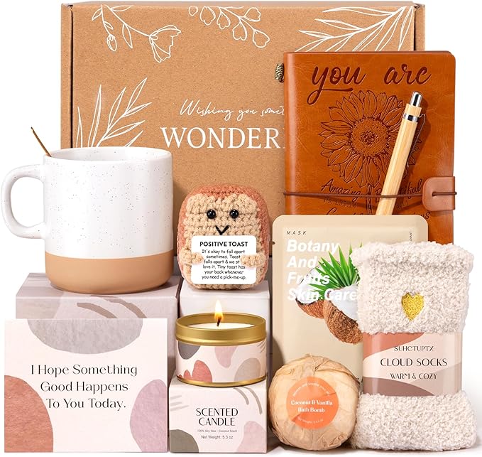 Christian Gifts for Women, Happy Birthday Gifts for Women, Inspirational Gift Box, Mothers Day Get Well Employee Appreciation Thank You Gifts for Mom Friend Teacher, 9pcs Unique Set
