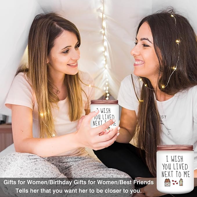 Homsolver Sister Gifts, Gifts for Sister, Best Friend, Friendship Gift for Sisters, Best Friend, Besties, BFF, Funny Sister Lavender Scented Candles